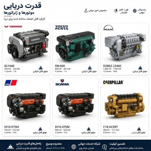 تامین موتور های دریایی
